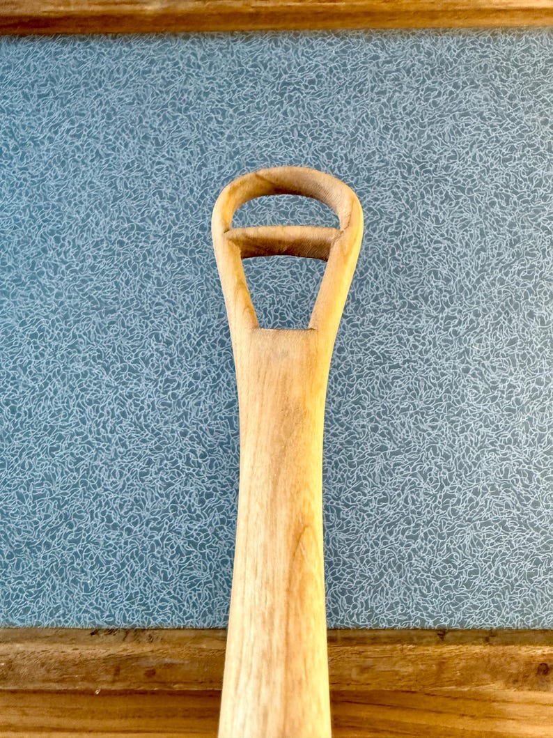 Hand Carved Cherry Whisk with Food Safe Finish image 5