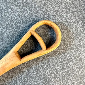 Hand Carved Cherry Whisk with Food Safe Finish image 3