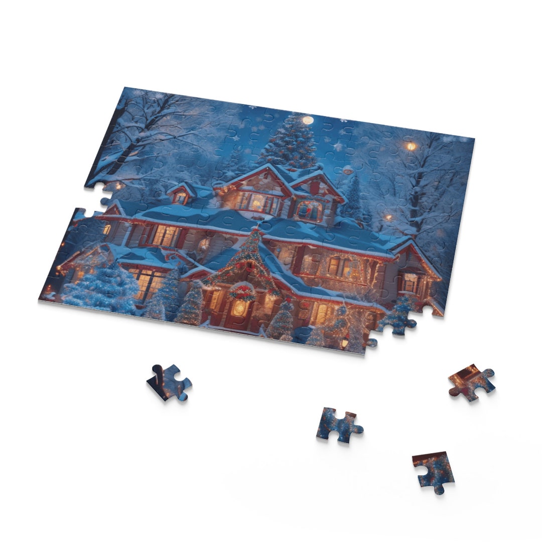 Christmas in Colors Puzzle 120, 252, 500-piece - Etsy