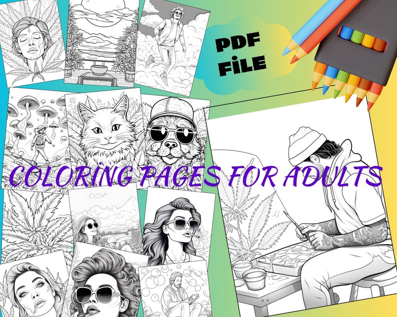 35 Printable Coloring Pages for Adults, Adult Coloring Pages and Books ...