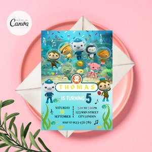 Octonauts Invitation, Editable Octonauts Birthday Invitation, Octonauts Party Invite, Kids Invitation, PDF