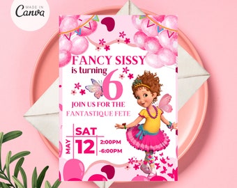 Fancy Nancy Invitation, Fancy Nancy Birthday, Fancy Nancy Invite for a Kid, PDF