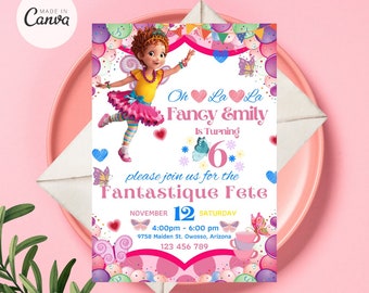 Fancy Nancy Invitation, Fancy Nancy Birthday, Fancy Nancy Invite for a Kid, PDF