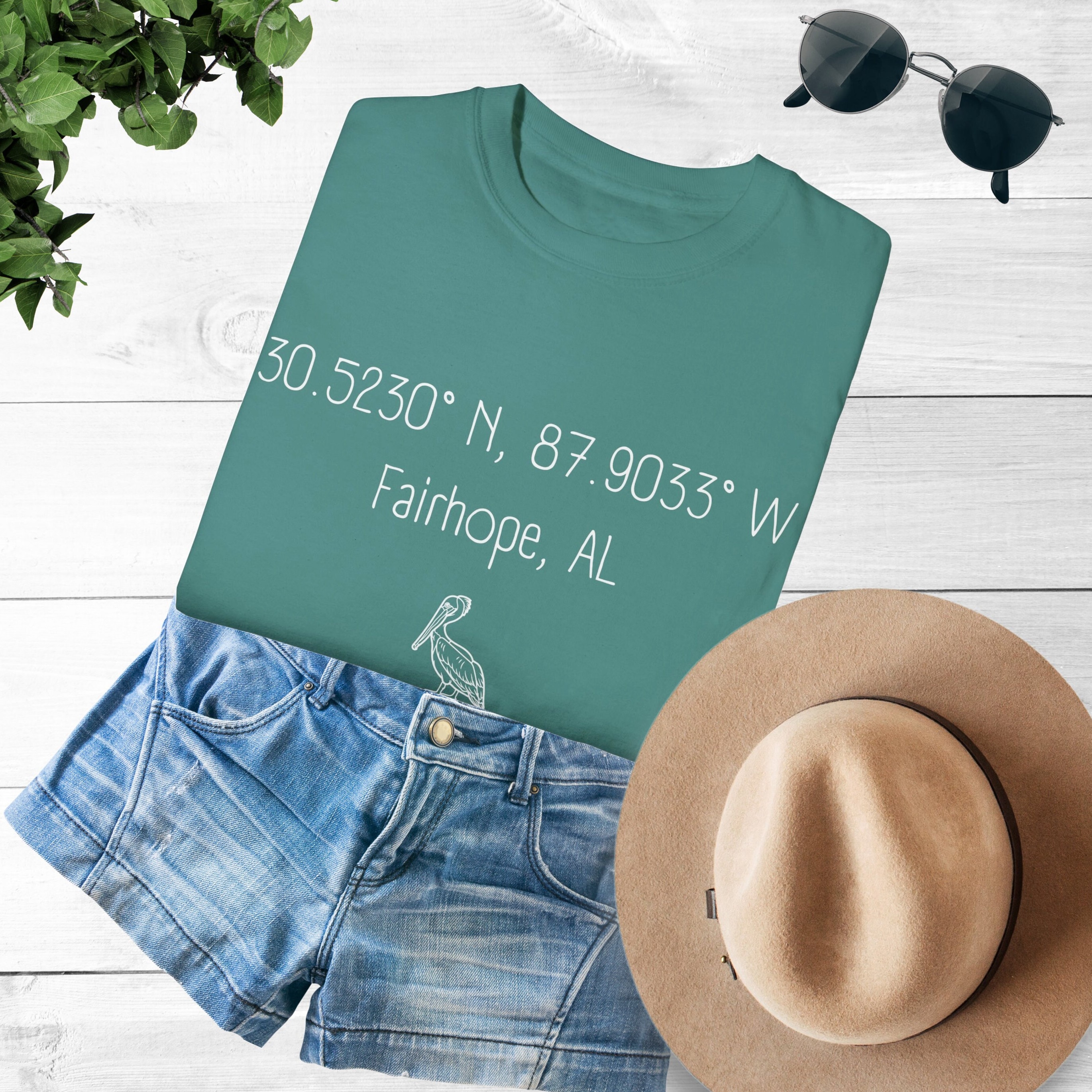 Fairhope, AL Coordinates T-shirt