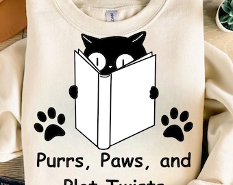 Cats and Books T-shirt Design: Cat Lover PNG SVG (Digital Download)