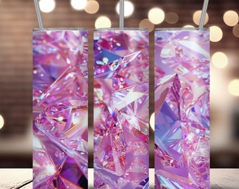 Embalagem para copo de cristal holográfico: design de sublimação de 20 onças (download digital)