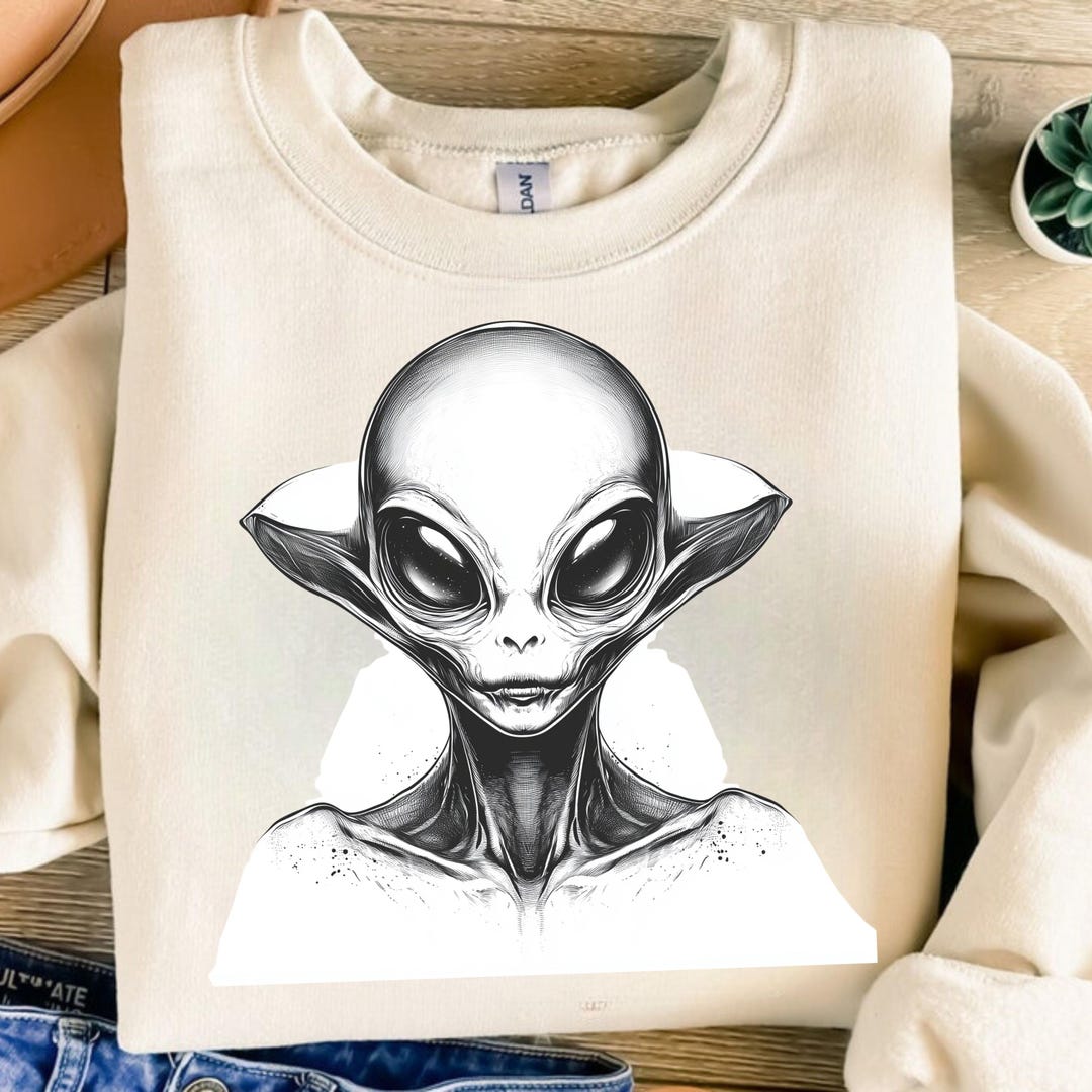 Alien Graphic Tshirt Png, UFO Shirt Png, Funny Tshirt Design, Alien Fan ...