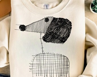 Minimalistische hondenschets SVG PNG: grappig hondenliefhebber T-shirtontwerp (digitale download)