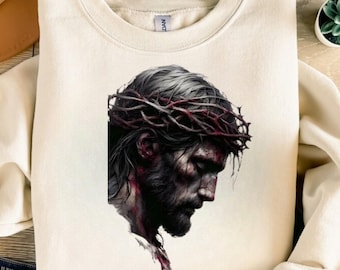 Camiseta con gráfico de Jesús, diseño de ropa cristiana (PNG)