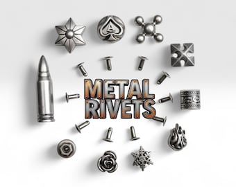 Decorative Metal Rivets for Leather & Craft Projects | Antique Silver Alloy Studs | DIY Craft Supplies