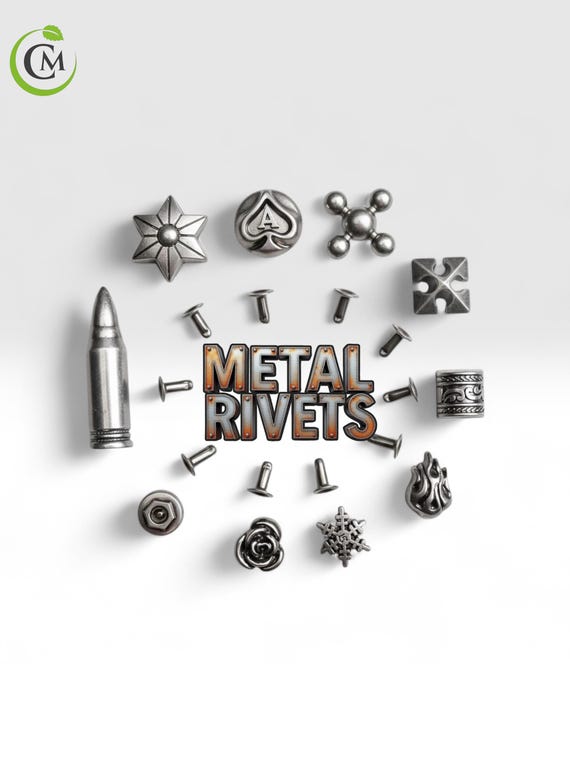 Decorative Metal Rivets for Leather & Craft Projects | Antique Silver Alloy Studs | DIY Craft Supplies