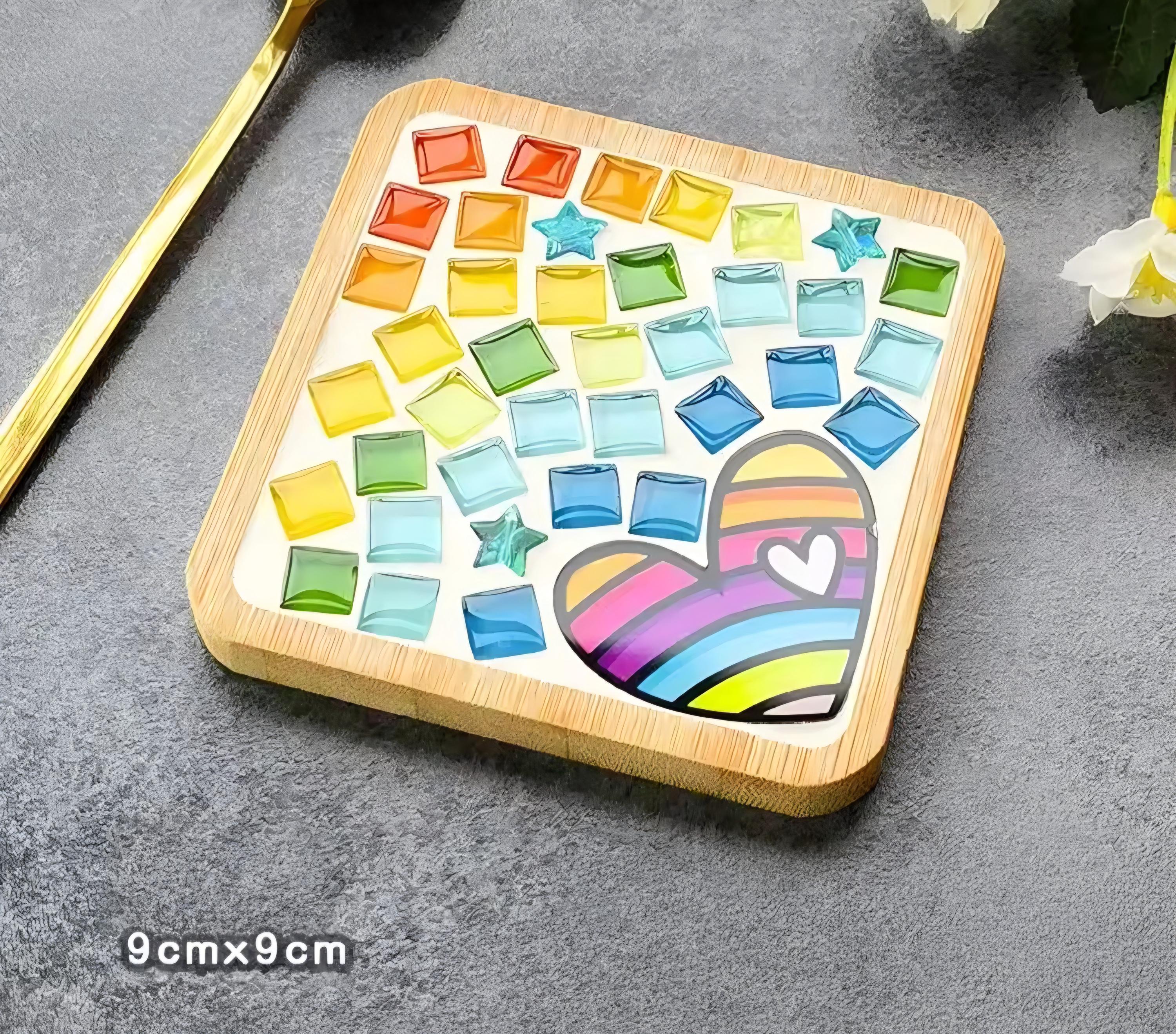 DIY Mosaic Coaster & Tray Kit for Adults | Kids Craft Set, Make