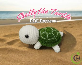 Schema all'uncinetto per tartaruga: portachiavi e peluche amigurumi (schema PDF)