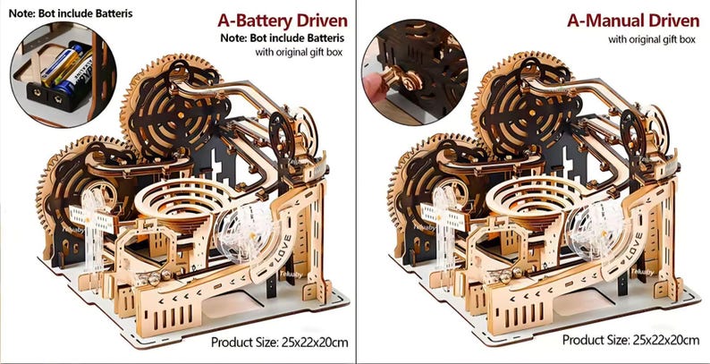 3D Wooden Puzzle Marble Run | DIY Mechanical Model Kit | Unique Gift ...