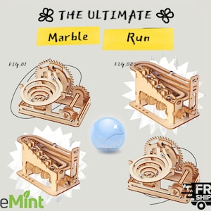 DIY 3D Holz-Murmelbahn Puzzle | Spiral & Trackball Model Kits | STEM Lernspielzeug und Geschenk für Kinder und Erwachsene