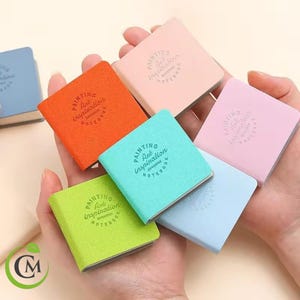 Mini-aquarelschetsboek – vierkant pocketkunstboek van 2 x 2 inch – 48 vellen – dik papier