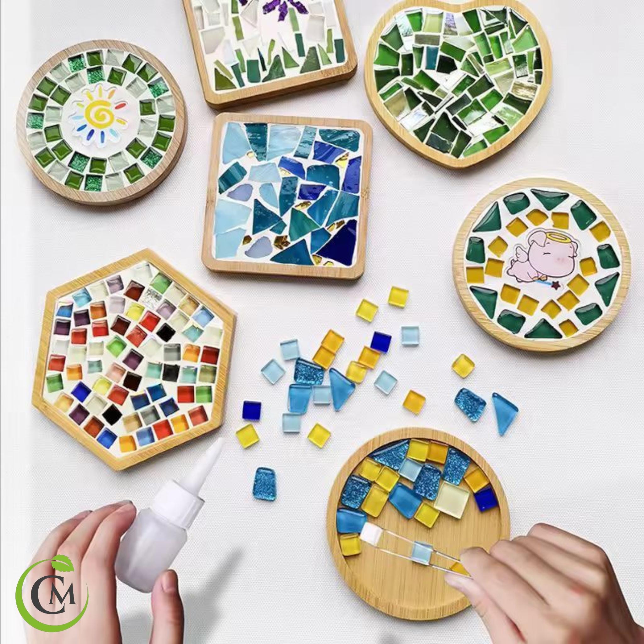 DIY Mosaic Coaster & Tray Kit for Adults | Kids Craft Set, Make