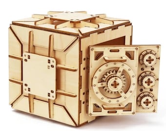 3D Holz Locker Puzzle Box - DIY Mechanisches Modell Kit für Erwachsene & Kinder | Kreatives STEM-Spielzeug, Denksportgeschenk, funktionales Aufbewahrungshandwerk