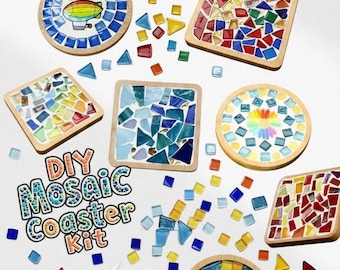 DIY Mosaic Coaster Kit for Adults & kids | Make Your Own Art and Home Decor | Creative Hobby Gift, Tile Arts and Crafts 2026
