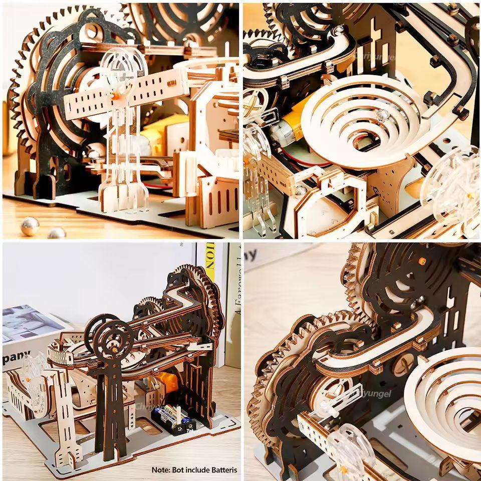 3D Wooden Puzzle Marble Run | DIY Mechanical Model Kit | Unique Gift ...