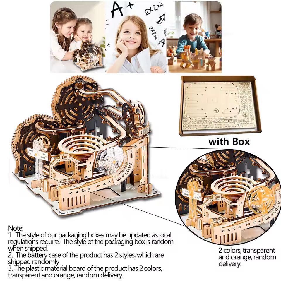 3D Wooden Puzzle Marble Run | DIY Mechanical Model Kit | Unique Gift ...