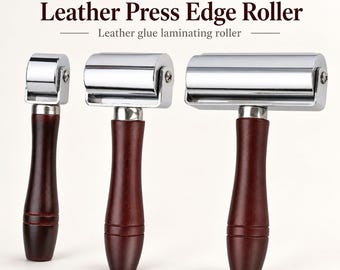 Leather Press Edge Roller: Steel Glue Laminating Tool, 3 Sizes