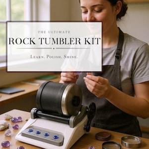 Hobby Rock bekerset | Startset steenpolijster voor beginners en volwassenen | Steenpolijstmachine, edelsteenbeker cadeau