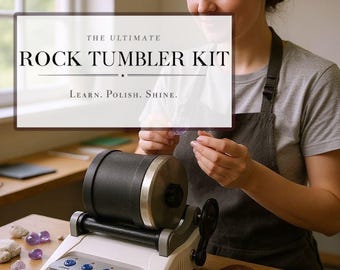 Hobby Rock Tumbler Kit | Rock Polisher Starter Set for Beginners & Adults | Stone Polishing Machine, Gem Tumbler Gift