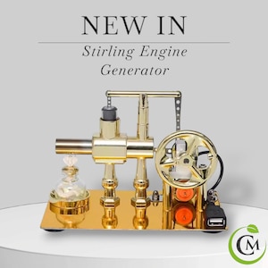 Stirling Engine Model | Mechanical Heat Engine Kit | Unique Gift for Boys, Men, Science Enthusiasts, and Model Collectors