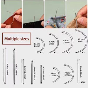 Complete Leather Sewing Kit - Upholstery Repair Set with Thread, Awls, Needles & Tools for DIY Leathercraft image 6