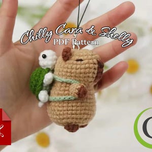 Digitale Wasserschwein & Schildkröte Häkelanleitung | pdf Häkelanleitung Tier | diy Amigurumi für Anfänger und Bastelliebhaber