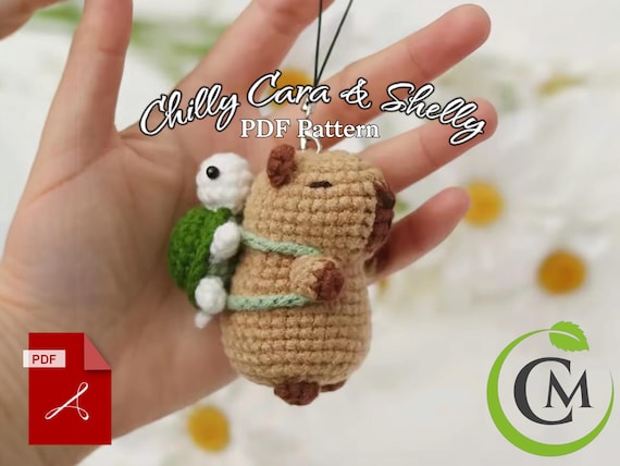 Digital capybara & turtle crochet pattern | pdf animal crochet design | diy amigurumi for beginners and craft lovers