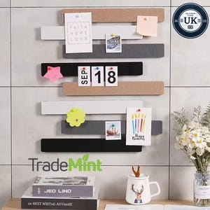 Felt Wall Strips: Bulletin Memo Board with Pins (5pcs)