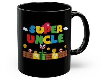 Taza de Super Tío, Regalo para Tío, Diseño de Super Familia, Regalo Divertido para Tío, Regalo para Tío, Diseño de Camiseta de Tío, Cumpleaños de Super Tío