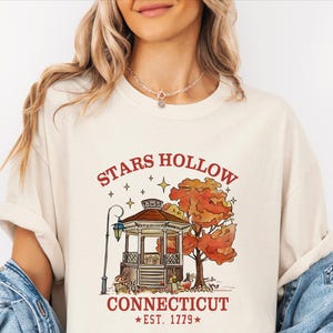 Stars Hollows Comfort Colors, Souvenir, Where You Lead I Will Follow Shirt, Tv Show Fan, Stars Hollows, Shirt P-396