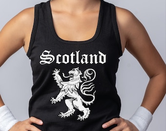 Scottish Lion Tank Top, Königliche Tank-Top mit Schottland-Flagge, Schottisches T-Shirt, Schotte Geschenk, Scottish Royal Standart Lion Rampant Flaggen-T-Shirt P-599