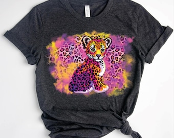 Op de jaren 90 geïnspireerd tijgershirt, verjaardag luipaardshirt, stijl tijgershirt, vintage stijl tijger T-shirt, T-shirt volwassen jeugd peuter P-446