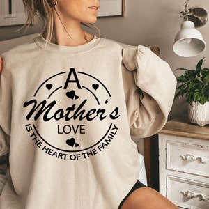 A mother&#39;s love is the heart of the family Svg, Gift For Mom, Mother SVG, Mother&#39;s Day SVG, Mom cut file, Gifts for Mom, Mom quotes