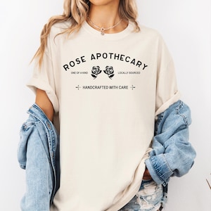 Chemise rose apothicaire confort couleurs, chemise Schitt Creek, chemise Rosebud motel, fabriquée à la main avec soin, chemise Moira rose, t-shirt David Rose P-280