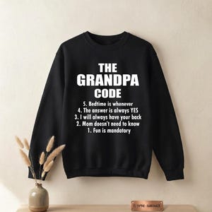 De Grandpa Code Sweatshirt, grappig cadeau voor opa, opa trui, papa hoodie S1026-1120