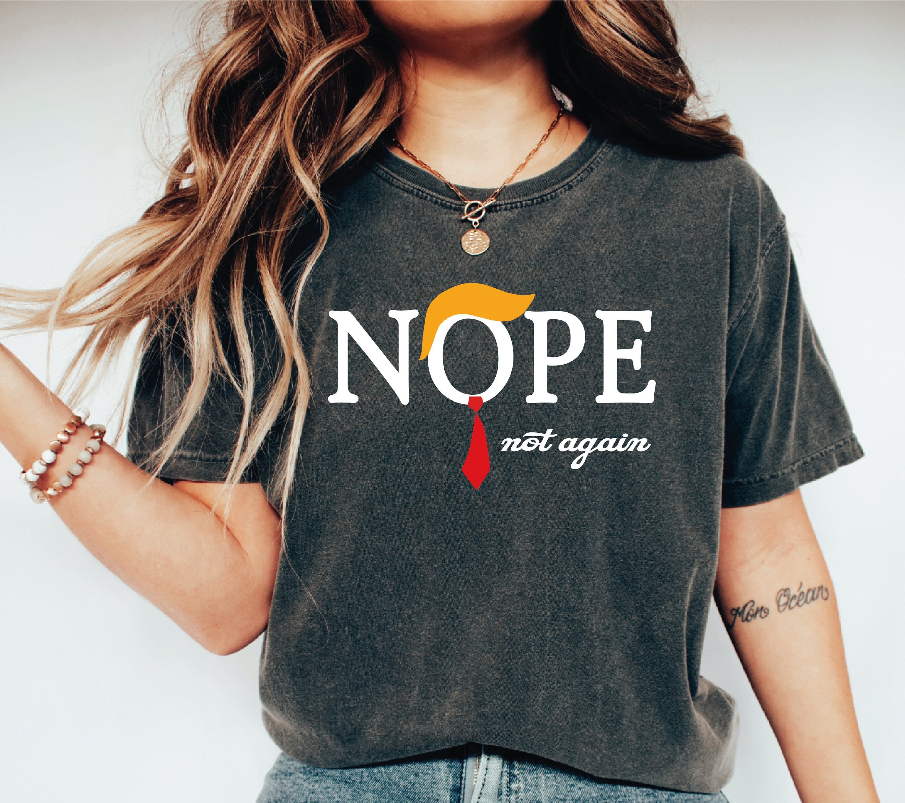 Nein, nicht wieder lustiger Trump Png, Trump Design, Nein, nicht wieder Shirt Png, Sublimation PNG, digitaler Download, Shirt Design