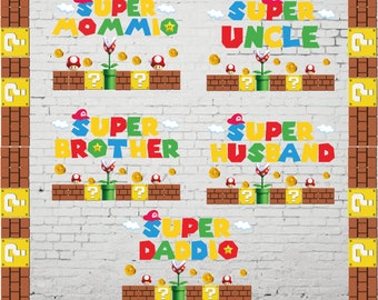 Super Family Bundle Svg , 5 Svg and and 5 Png files , Super Mommio, Super Daddio, Super Brother, Supper Uncle Svg Digital files