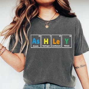 Personalized Periodic Table Comfort Colors, Funny Chemistry, Periodic Table Element, For Student Element Symbols, Chemistry Science P-502