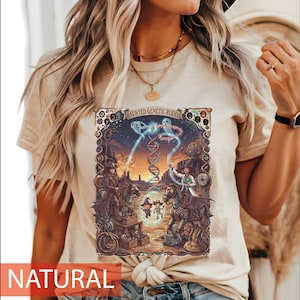 Camiseta Spooky Cowboy, Gráfico Western DNA, Regalo gótico de rodeo, Camiseta unisex S0826-1066