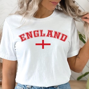 England Shirt, London Travel Shirt, British T-Shirt, UK Souvenir, College Style UK Shirt, Unisex Travel Apparel, English Flag Tee P-558