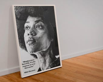 Nikki Giovanni, Nikki Giovanni Quote, Quotes, Motivational, Digital Print, Digital Art, Digital Download, Wall Art