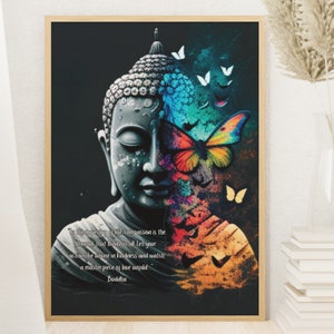 Buddha Quote Art, Buddha Wall Art, Motivational Art, Inspirational Art ...