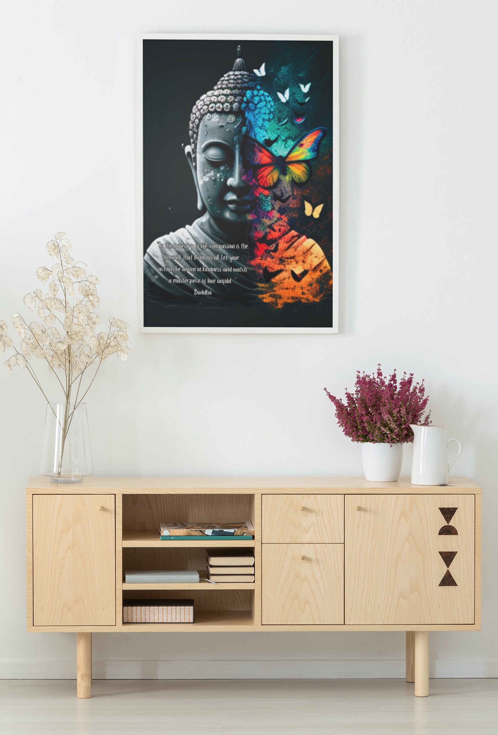 Buddha Quote Art, Buddha Wall Art, Motivational Art, Inspirational Art ...