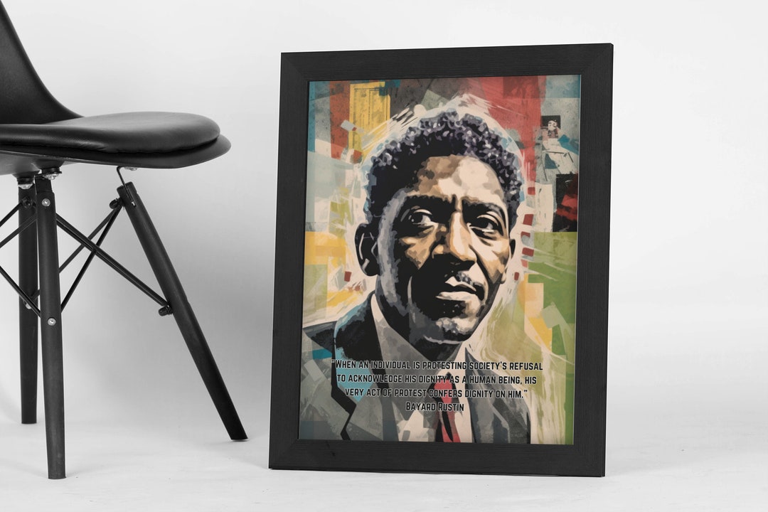 Bayard Rustin Art, Bayard Rustin Quote, Civil Rights Art, Digital Print