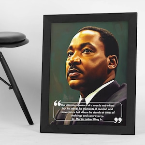 Dr. Martin Luther King Jr., Citas, Motivación, Inspiración, Impresiones, Arte mural, Arte, Descargas digitales, Impresiones digitales, Digital